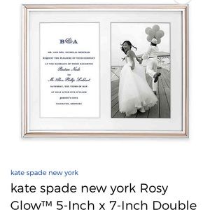 Kate spade rose gold picture frame